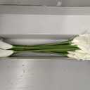 SITUMEIZI 24 PCS White Fake Flowers Artificial Calla Lily Silk Flowers Real Touch for Mother's Day Easter Home Kitchen Decor Wedding Bouquet Office Spring Decoration(Pure White)