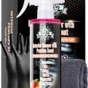 Car Interior Cleaner Spray, Multipurpose Leather Seat Cleaner Upholstery Car Cleaning Kit Auto Dashboard Vinyl Detailing Supplies Kit,Peach Scent