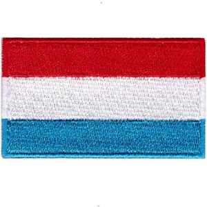 1 PC Luxembourg Flag Patches Iron On or Sew On Embroidered Tactical Military National Luxembourg Patch