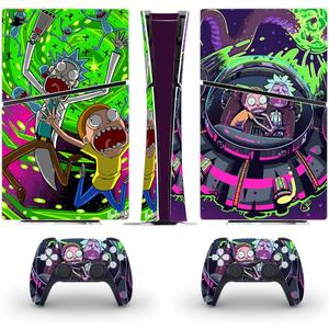PEYANZ Vinyl Skin Compatible with PS5 Slim (Digital Edition) | HD Print, Scratch Resistant, Bubble-Free Application (R1ck&M0rty)