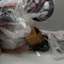 Medline Ultra Lightweight Transport Wheelchair for Adults, Foldable, 19-Inch Seat Width, Red Frame, Black Upholstery