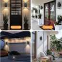 RAYVO Motion Sensor Outdoor Lights 2 Pack, Modern Dusk to Dawn Exterior Lighting Fixtures Up and Down Sconce with Black Finish, Waterproof Wall Mount Lighting for Porch Garage, Bulbs Included
