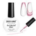 5 x JODSONE Pink Swirl Nail Art Liner Gel Polish,10ml Classic Color 3D Nail Art Pens Effect Nail Print Design with Thin Brush for French Tips Manicure Painting DIY at Home - LB24