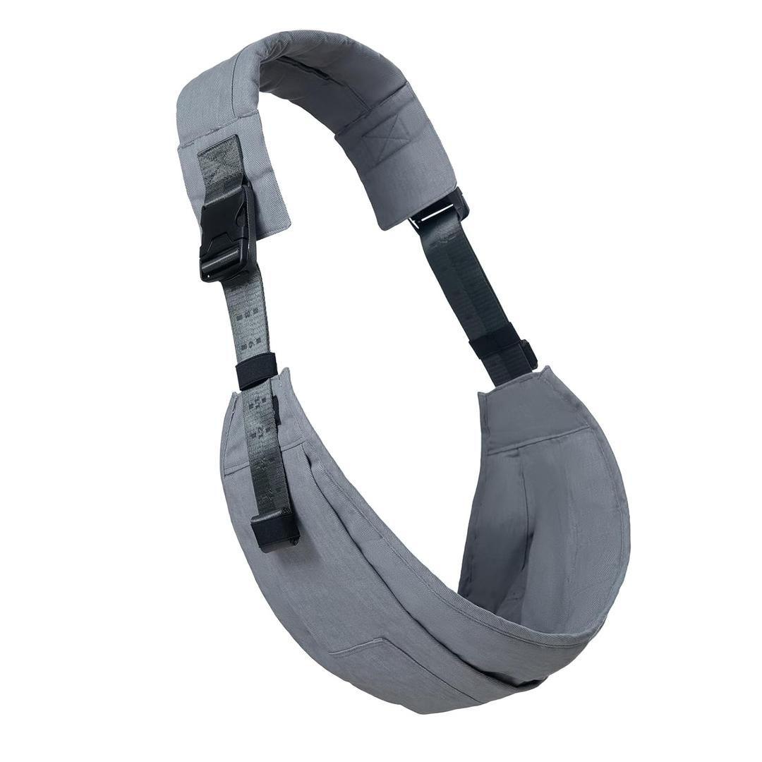 Toddler Carrier - Premium Cotton, Large Seat & Back Support, with Large Pocket, One Size Fits Most, Ideal for 6-48 Months (16-44 lbs), Gray, Regular Fits Up to 4XL