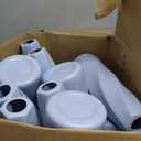 24 Pack Composite Plastic Flower Vases Bulk, Grey Blue Small Tall Conic Floral Vases for Centerpieces Unbreakable Bud Table Shelf Home Decoration for Wedding Party Living Room Decor