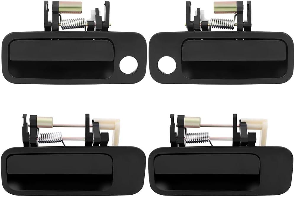 OCPTY Door Handles Exterior Driver Passeneger Side Replacement fit 1997-2001 for Camry Outside Door Handles Black(4pcs)