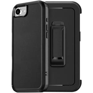 KINFERTE for iPhone 16e Case Heavy Duty Rugged Military-Grade Drop-Proof Ultimate Protection Unmatched Durability for iPhone 16e Case 6.1 inch(Black+Belt) 2Pcs