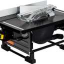 8-inch Table Saw for Jobsite, 6.7-Amp Copper Motor, Cutting Speed up to 3576RPM, 24T Blade, Compact Portable Table Saw Kit, with Sliding Miter Gauge DIY Woodworking and Furniture Making, Grey