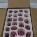 RUCKAE Pink Flower Vase in Bulk 22 Glass Bud Vases Vintage Small Vases for Centerpiece Table Wedding Decorations Home Decor Party (Pink)