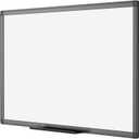 VIZ-PRO Magnetic Dry Erase White Board, 36 X 24 Inches, Black Aluminium Frame