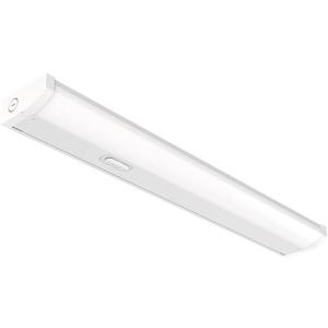 Juno UCES 18 Inch LED Under Cabinet Lighting, LED Kitchen Cabinet Light Fixture Hardwired, Dimmable, Damp Rated, Selectable Soft, Warm, Neutral, Cool, Daylight White Light (UCES 18IN SWW5 90CRI WH M6)