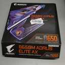 GIGABYTE B650M AORUS Elite AX AMD AM5 mATX Motherboard, Support Ryzen 9000/8000/7000 Series, DDR5, 12+2+2 Power Phase, PCIe 5.0 M.2, USB-C 3.2 Gen 2, WIFI6E, 2.5GbE, EZ-Latch, Q-Flash, RGB Fusion