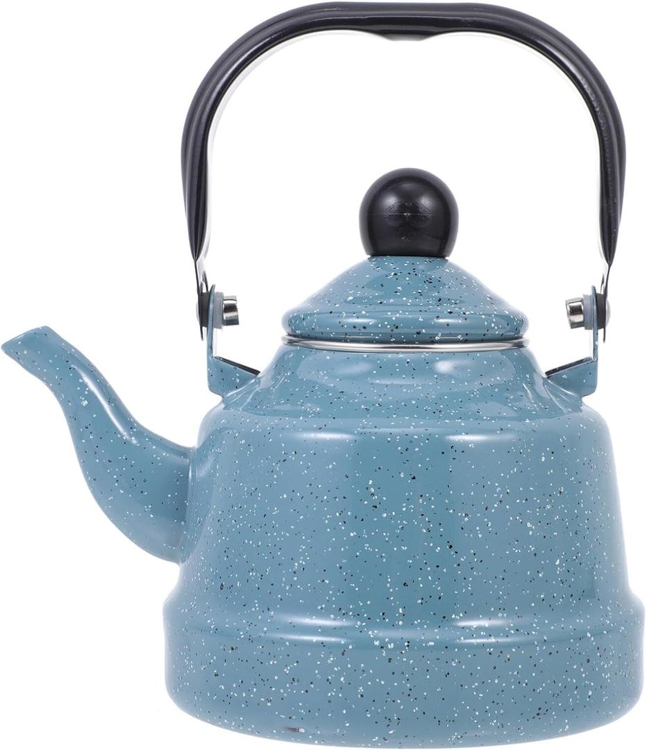 Enamel Water Kettle Tea Kettle Stovetop Vintage Tea Small Teapot Water Boiling For Office Home (Green)