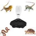 SLSON Reptile Water Feeder Automatic Water Dispenser Waterer 13.5Oz Feeding Accessories for Turtle Bearded Dragons Lizards Geckos for Terrarium Tank