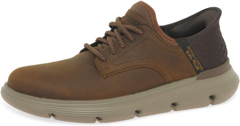 Skechers Men's Slip-ins Garza - Gervin Casual Slip-On Shoes, Dark Brown, 10
