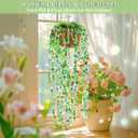 Draupnir 5424 Pcs Beaded Plant Kit Forever Green Beads for Beaded Plants, Glass Beads Bulk Leaf Flower Beads for Succulent Plant Jewelry Making DIY Craft(Plant Pot is NOT Included)