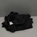 MIULEE 84" Long Scalloped Shower Curtain Linen Textured with 12 Metal Hooks Cute Extra Long Heavy Duty Washable Waterproof Cloth Halloween Shower Curtains with Black Border for Bathroom Hotel, Black