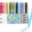 Grabie Retractable Colorful Gel Pens, Perfect for Vibrant Colored Writing and Sketching, Quick Dry Colored Gel Pens, 0.7 mm, Smooth Writing for Journaling and Note Taking, Pack of 20