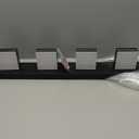 SineRise LED Modern Bathroom Vanity Light Fixtures (4-Light, 30-Inch), Matte Black Modern Acrylic Bathroom Wall Lighting Fixtures Over Mirror (Cool White 6000K)