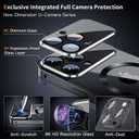 [Full Camera Protection& Mechanical Lock]Magnetic Privacy Case for iPhone 13 Pro Max[Compatible with MagSafe][CD Metal Ring]Full Body Shockproof Metal Bumper, 9H Anti Peeping Glass Cover-Black