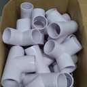 20 Pack 4-Way 1 Inch PVC Elbow Fitting, PVC Pipe Connectors for Greenhouse Shed Pipe Fittings