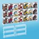 BOHOIDEE 7 Layers Clear Display Shelves for Funko Bitty Pop, Acrylic Figure Display Stand Toys Stand for Mini Collectible Toys(2 Pack)