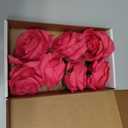 Felice Arts 12 Pack Hot Pink Artificial Roses with Stems Fuschia Silk Rose Fake Flowers for Wedding Bridal Bouquet Vase Table DIY Cake Valentines Decoration Decor