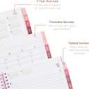 2 x Rileys Academic Planner 2025-2026, Daily, Weekly & Monthly Planner, July 2025 - June 2026, Student Notes Pages, Twin-Wire Binding, Weekly Agenda for School & Work (8 x 6-Inches, Pink, Diagonal)