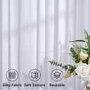 10 Panels 5x14ft White Backdrop Curtains for Parties, Wrinkle Free Polyester White Photo Backdrop Drapes 14 ft Long Back Drop Cloth for Wedding Birthday Photography Background Party
