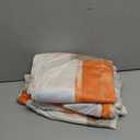 CAPSCEOLL Orange and Grey Chair Covers Chair Seat Cover Set of 4 Removable Washable Parson Chair Covers for Dining Room Living Room Kitchen Christmas (Abstract 5)