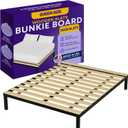 Greaton, 1-Inch Extra Heavy Duty Horizontal Wooden Bunkie Board/Bed Slats, 78" x 60.5", Beige (Queen)