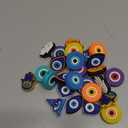 WEBEEDY 26 PCS 13 Styles Evil Eye Silicone Focal Beads Cartoon Devil's Eye Hamsa Hand Focal Beads Soft Bulk Bead for Pens Keychain Bracelets Jewelry Making Back to School DIY Craft,Hole: 0.12inch