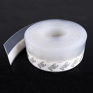 TAROSE Weather Stripping, Silicone Door Seal Strip Door, Window, Transparent 49 Feet Long (Width 25mm)