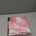 BETGINY Valentines Day Tablecloth - 60 Inch Round Pink Love Hearts - Romantic, Dust-Proof, Wrinkle Resistant, Rustic for Home Dining Room Party