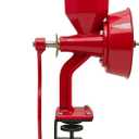 WONDERMILL Manual Hand Crank Grain Mill-Corn, flour mill grinder for home kitchen-Aircraft Aluminum. For Dry and Oily Grains - High Hopper, Spice, Wheat Stone Mill (Red).