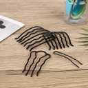 6pcs Combs, 3 Styles Black Alloy Teeth Hair Comb for Buns Stylish Updo Comb Hairstyle Accessories for Women