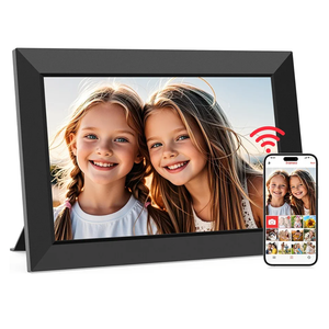 Frameo 10.1 Inch WiFi Digital Picture Frame, Smart Cloud Electronic Photo Frame with HD IPS Touch Screen Slideshow 32GB Memory Auto-Rotate Wall Mount, Share Photos/Videos from Phone - Gifts for Mom