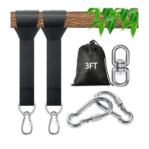 Tree Swing Straps Hanging Kit - 3FT/8FT/15FT/20FT/30FT, Strong & Durable - Holds Up to 5000lbs - Adjustable Tree Swing Straps Fit for All Swings, Hammocks, Safer & Easy Installation(3 FT)