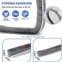 3 x 33 Ft Gray Self-Adhesive Weather Stripping - Soundproof, Draft Stopper for Doors & Windows | 0.35" W x 0.2" T