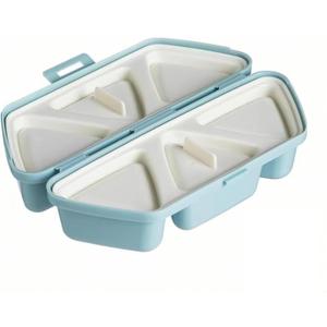 6 In 1 Onigiri Mold, 2026 New 6 In One Onigiri Molds, Triangle Sushi Mold, Once Quickly Make 6pcs Onigiris for Seaweed Rice Ball Molds (Blue)