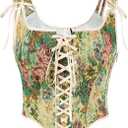 Scarlet Darkness Women Renaissance Corset Pirate Bustier Top Bodice Bodyshaper Size 10