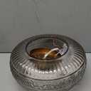 Semi Flush Mount Ceiling Light Fixture, 11" Vintage Gold Hallway Lights Fixture Ceiling with Grey Glass for Kitchen, Hallway, Bathroom and Entry Way,Compatible with E26 Light Bulb