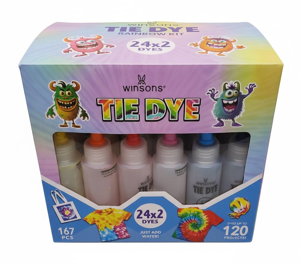 24 Colors Tie Dye Kit, Tie Dye Set for Kids, PreFilled Bottles, Non Toxic Permanent Fabric Dye Art Set, Easy DIY Fabric Art  Create Fun (24 Colors)
