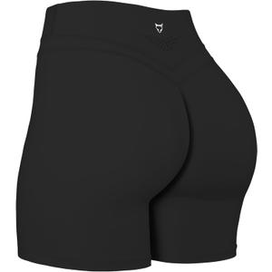 TomTiger Yoga Shorts for Women Tummy Control High Waist Biker Shorts Exercise Workout Curve Lifting Tights Short Pants, XS