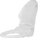 ALPHA BIDET JX2 Elongated Bidet Toilet Seat, White, Endless Warm Water, *NEW* Bowl Mist, LED Light, Quiet Operation, Wireless Remote, Stainless Steel Nozzle, Sittable Lid