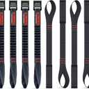 ORANGEE 4 Pack Motorcycle & Bike Luggage Straps 20" - 55" Adjustable Stretch Tie Down Strap for Motorcycle, Bike, ATV Racks