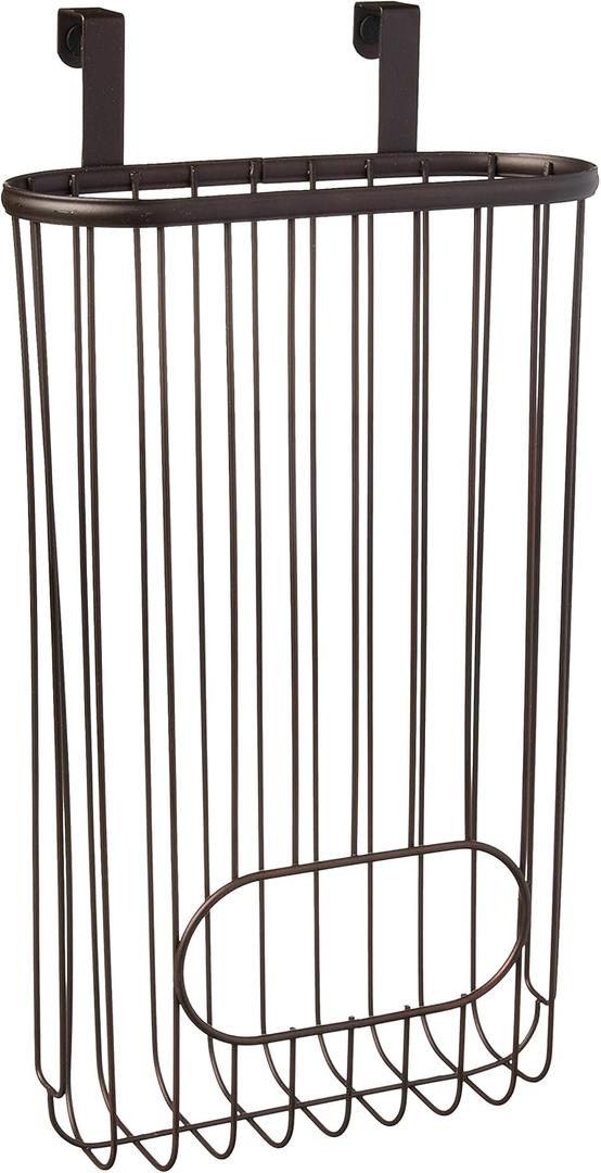 Spectrum Diversified Ashley Over-The-Cabinet Plastic Grocery Bag Dispenser, Plastic Bag Holder for Kitchen Storage & Organization, Under Sink Organizer for Recycling Grocery Bags