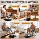 Under Desk Elliptical Machine,Leg Exerciser While Sitting for Seniors with 12 Adjustable Speed RF Remote Control,Quiet & Portable Mini Seated Pedal Exerciser with Non-Slip Mat for Home Office