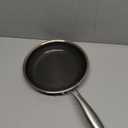 COOKING KING 8-Inch Stainless Steel Pan, Hybrid Nonstick Frying Pan, Skillet, 3-Ply Clad Cookware, Even Heat Distribution, Dishwasher & Oven Safe, with Stay-Cool Handle, Induction Compatible