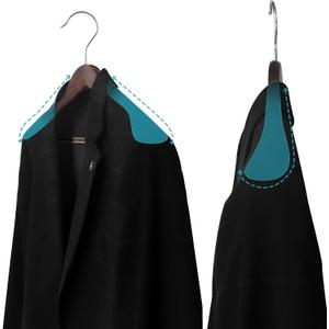 ABHENG Wooden Coat Hangers, Set of 4 Suit Hangers, 360° Rotating Hook for Jackets, Shirts, Suits, Coats, 44 x 5.5 x 23 cm (L x W x H), Dark Walnut AWY0406H